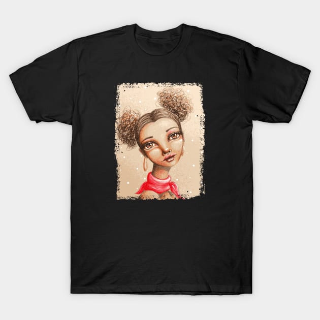 Curly Buns T-Shirt by LittleMissTyne